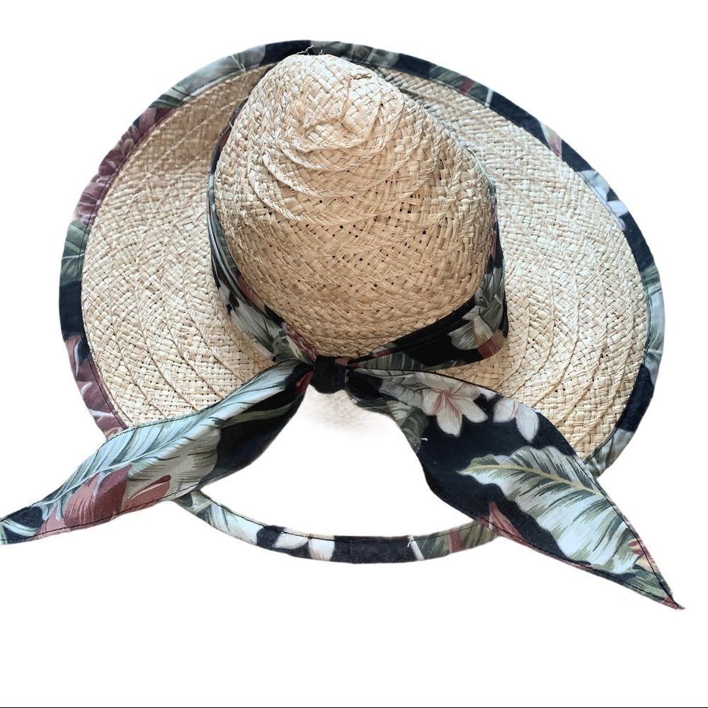 🌸 Original Panama Jack Tropical Band Straw Hat 🌸 - Picture 3 of 5